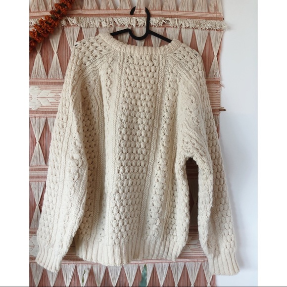 Lands End Fisherman Sweater - Picture 4 of 5